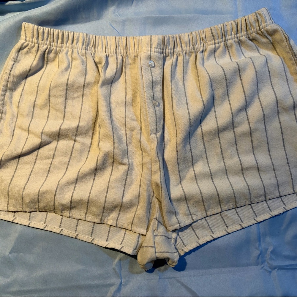 Blink White Striped Women's Shorts